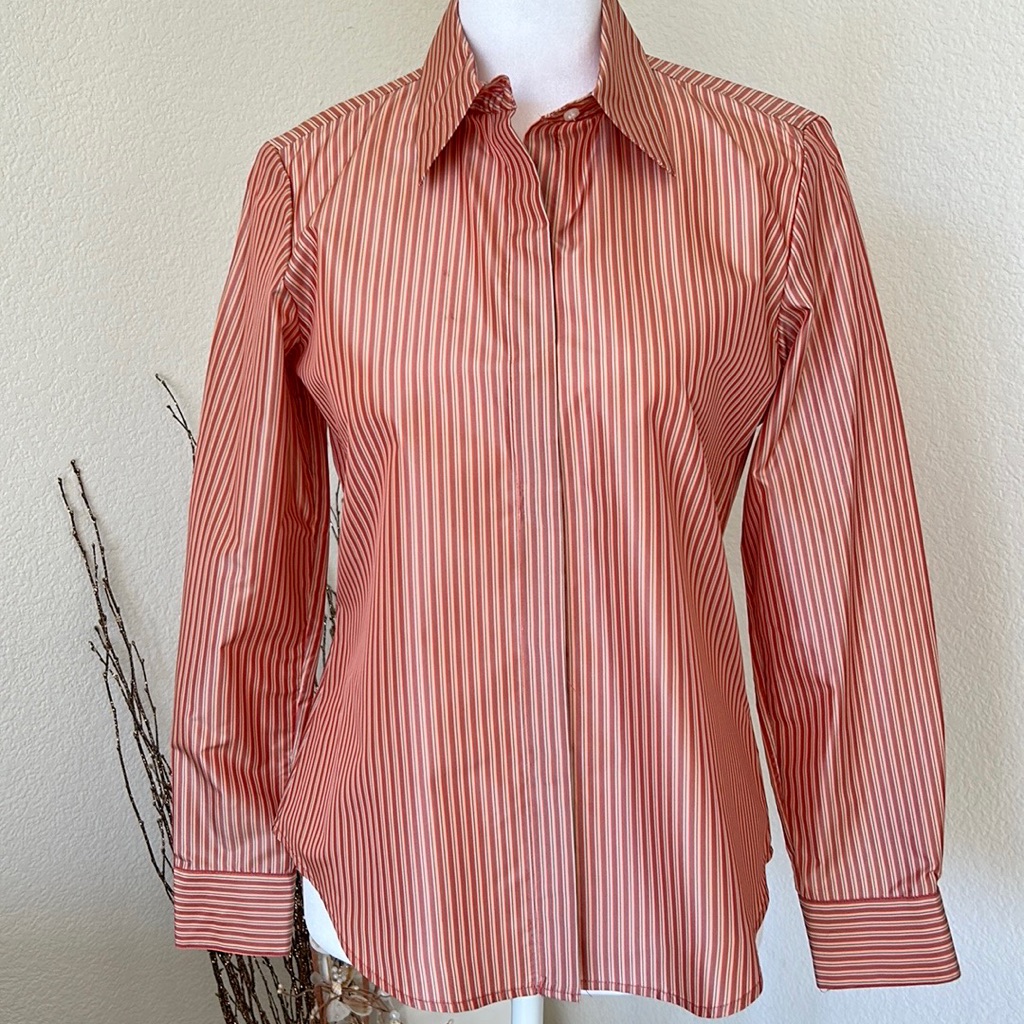 Alfani 100 Silk Striped Shirt